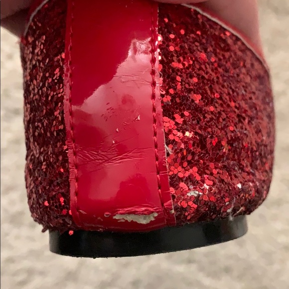 Funtasma Red Glitter Flats. - Picture 7 of 10